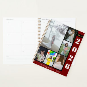 Elegant Custom Six-Photo Planner for Daily Organiz