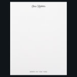 Elegant Custom Stationery<br><div class="desc">Personal stationery with your custom name, address, phone number, and email offers a polished and timeless way to communicate. Crafted with a classic font, it exudes elegance and professionalism, making it perfect for personal letters, thank-you notes, or professional correspondence. The clean design ensures your contact details are presented clearly, leaving...</div>
