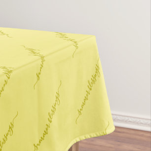 Elegant Custom Summer Yellow Tablecloth