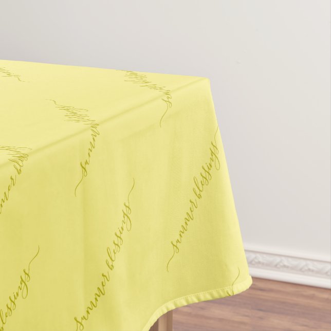 Elegant Custom Summer Yellow Tablecloth (In Situ)