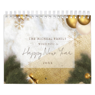 Elegant custom text quote ,Christmas & new year Calendar