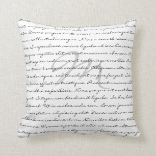 Elegant Custom Text Throw Pillow