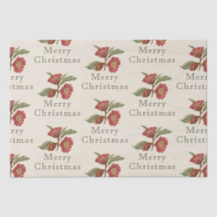 Elegant Custom Vintage Holiday Floral   Tissue Paper