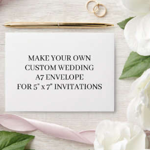 Elegant Custom Wedding A7 Envelope For 5x7 Invites