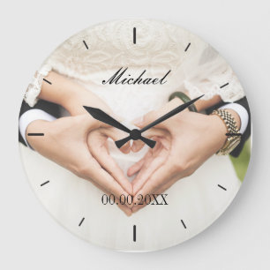 Elegant Custom Wedding Anniversary   Wall Clock