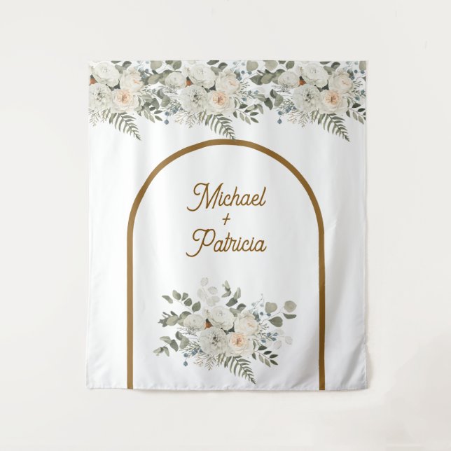 Elegant Custom Wedding Ceremony  Tapestry (Front)