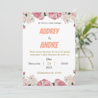 Elegant Custom Wedding Invitation 