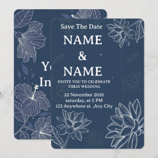 Elegant Custom Wedding Invitation