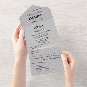 Elegant Custom Wedding Invitations 