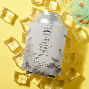 Elegant Custom Wedding Invitations Can Cooler