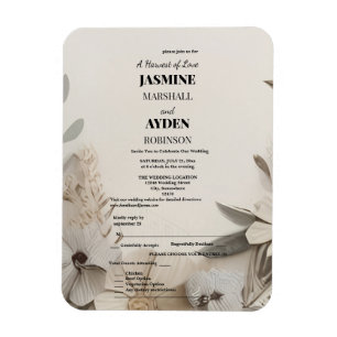 Elegant Custom Wedding Invitations  Magnet