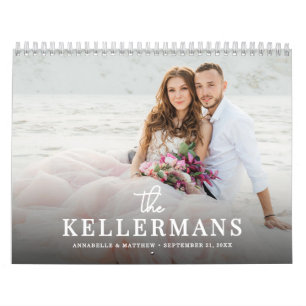 Elegant Custom Wedding Photo Calendar