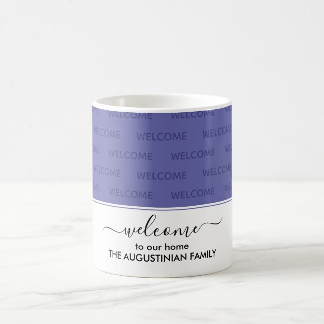 Elegant Custom WELCOME TO OUR HOME Coffee Mug (Center)