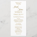 Elegant Custom White Gold Wedding Programs<br><div class="desc">Greet your guests at your wedding ceremony with these elegant personalized programs.  White background (customize to any colour) and black letters DIY templates for you to edit as you wish.  Contact designer for other variations.</div>