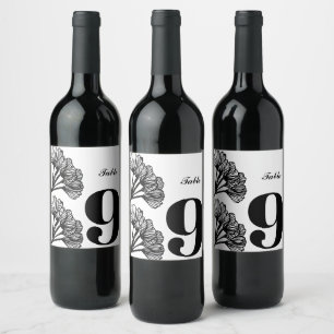 Elegant custom wine label, party table label