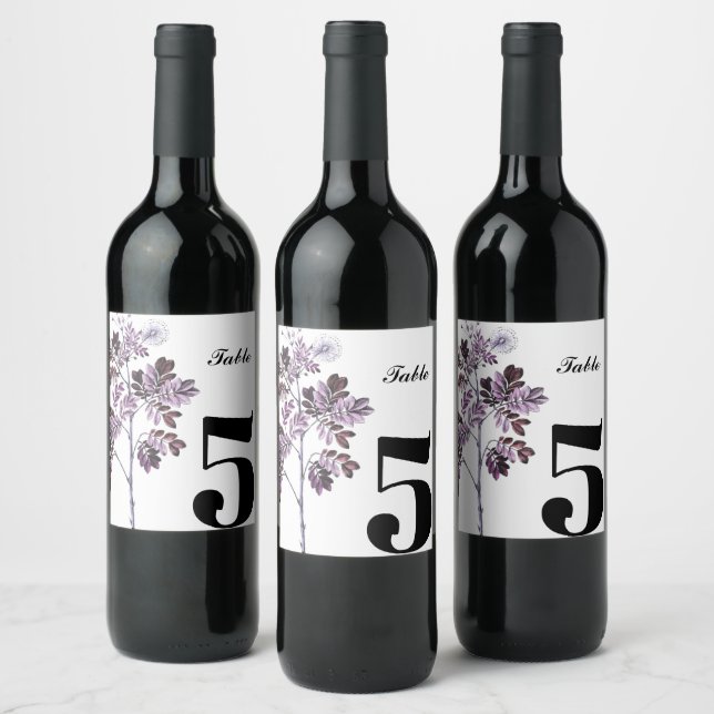 Elegant custom wine label Party table label (Bottles)