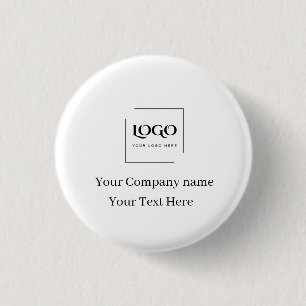 Elegant custom your logo template 1 inch round button