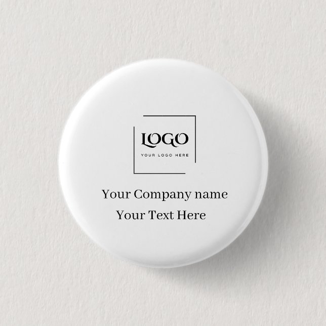 Elegant custom your logo template 1 inch round button (Front)