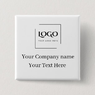 Elegant custom your logo template 2 inch square button