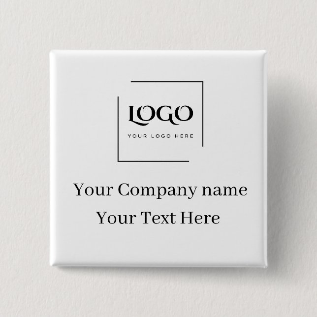 Elegant custom your logo template 2 inch square button (Front)