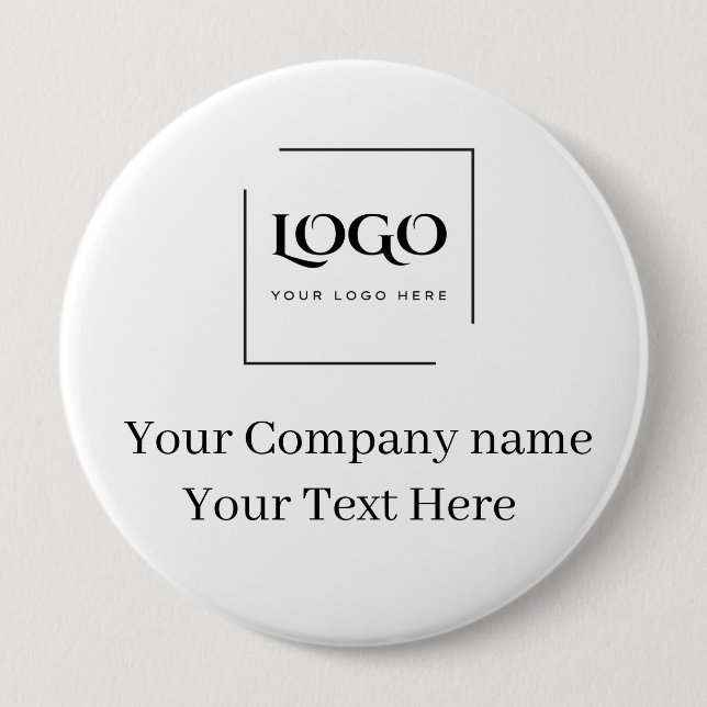 Elegant custom your logo template 4 inch round button (Front)