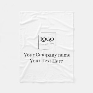 Elegant custom your logo template fleece blanket