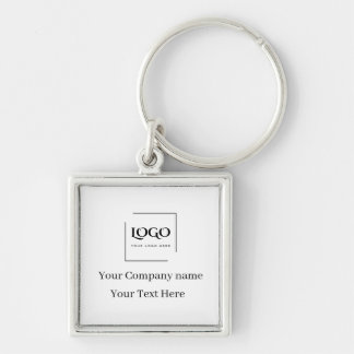 Elegant custom your logo template keychain