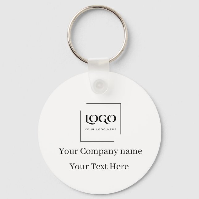 Elegant custom your logo template keychain (Front)