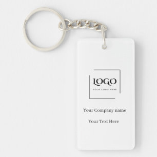 Elegant custom your logo template keychain