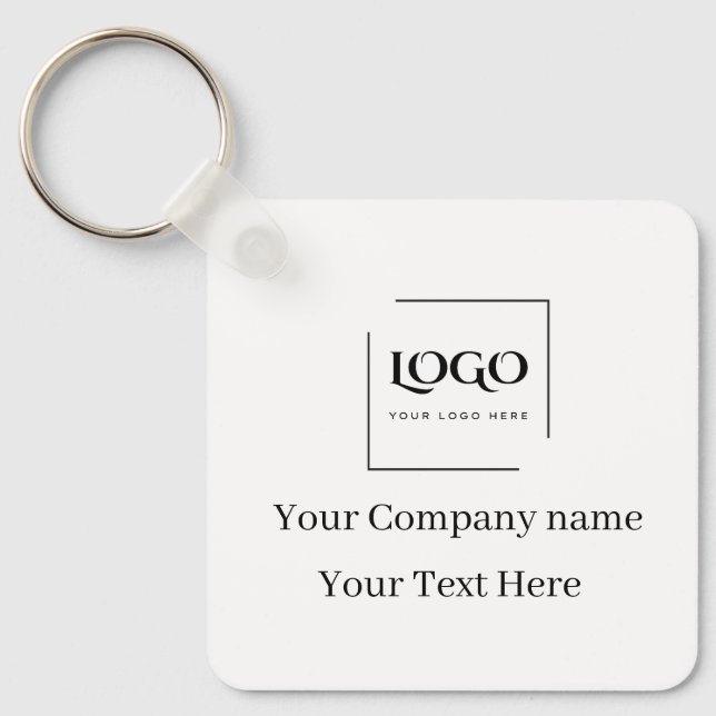 Elegant custom your logo template keychain (Front)