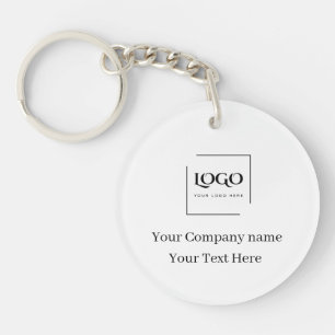 Elegant custom your logo template keychain