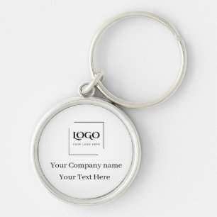 Elegant custom your logo template keychain