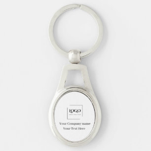 Elegant custom your logo template keychain