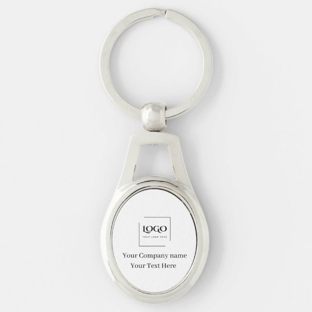 Elegant custom your logo template keychain (Front)