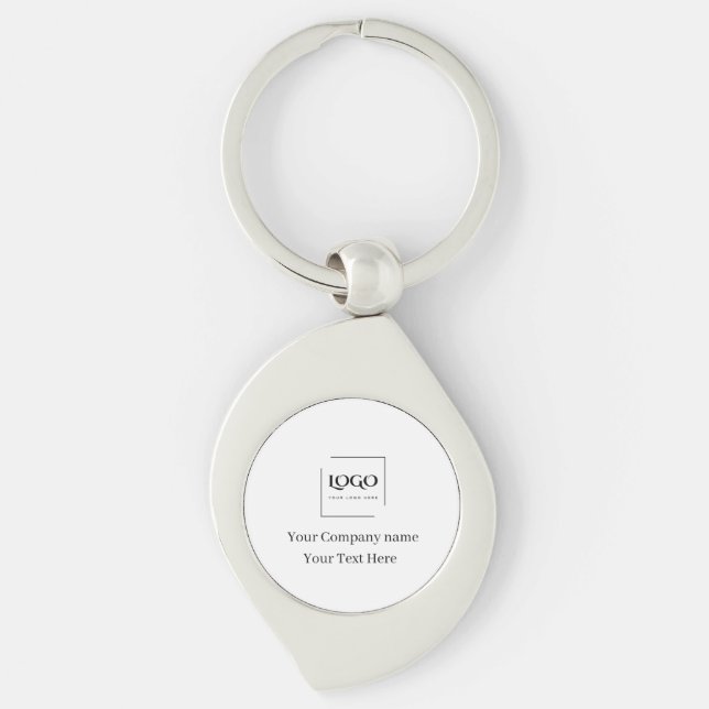 Elegant custom your logo template keychain (Front)