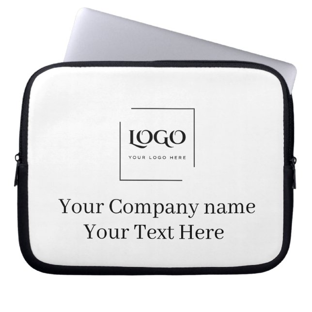 Elegant custom your logo template laptop sleeve (Front)