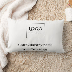 Elegant custom your logo template lumbar pillow