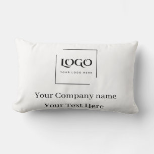 Elegant custom your logo template lumbar pillow