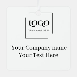 Elegant custom your logo template metal ornament