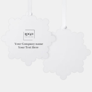 Elegant custom your logo template ornament card