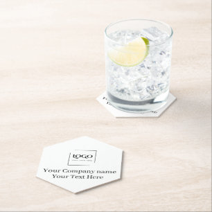 Elegant custom your logo template paper coaster