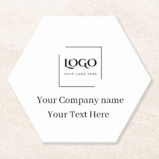 Elegant custom your logo template paper coaster