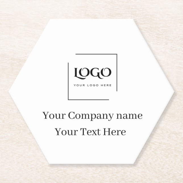 Elegant custom your logo template paper coaster (Front)