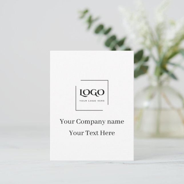 Elegant custom your logo template postcard (Standing Front)