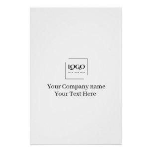 Elegant custom your logo template poster