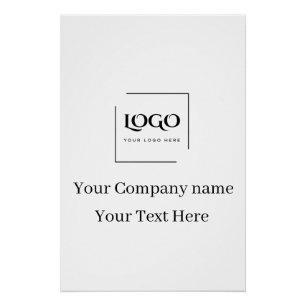 Elegant custom your logo template poster