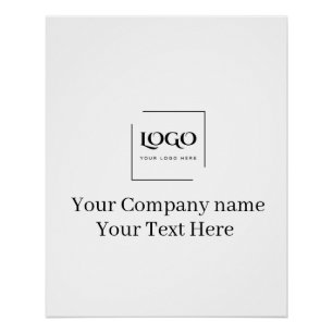 Elegant custom your logo template poster