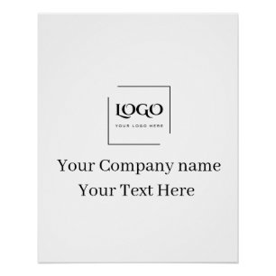 Elegant custom your logo template poster