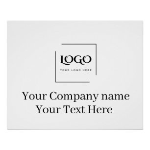 Elegant custom your logo template poster