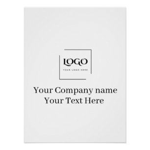 Elegant custom your logo template poster